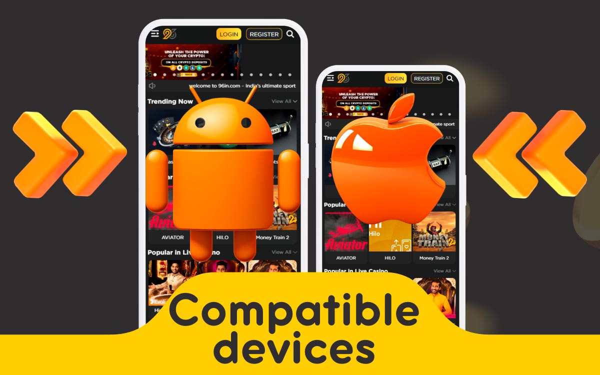 96in App: Compatible iOS and Android Devices