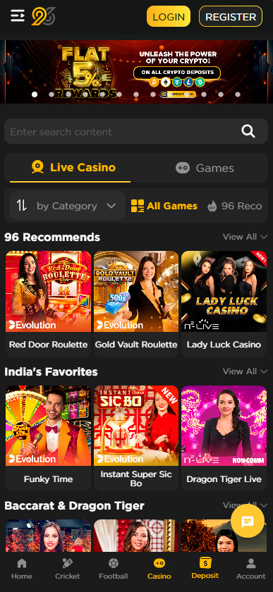 96in Screenshots app about casino